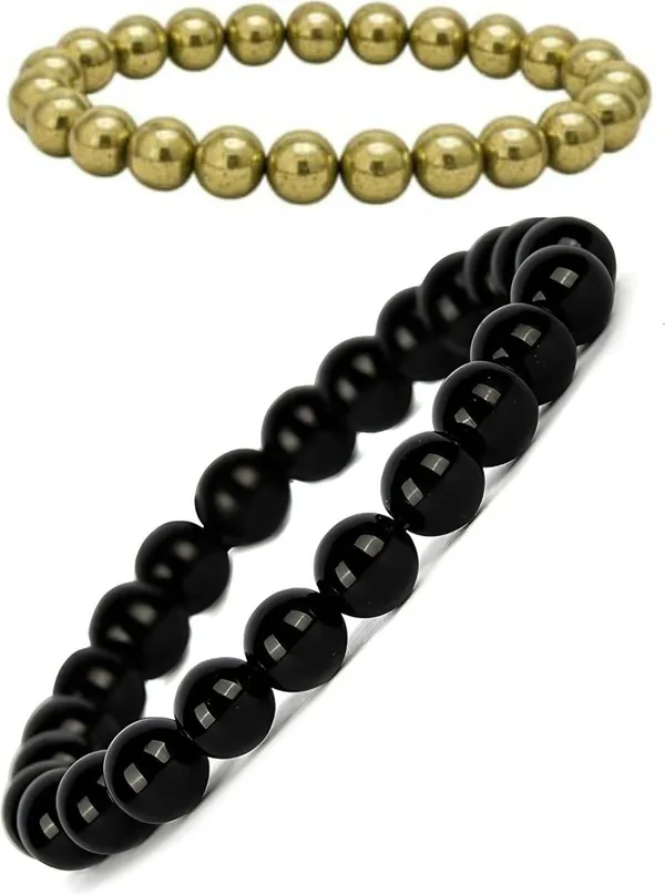 Multiagate_Pyrite,_Stone,_Golden_Pyrite_Bracelet_Set_(Pack_of_2)