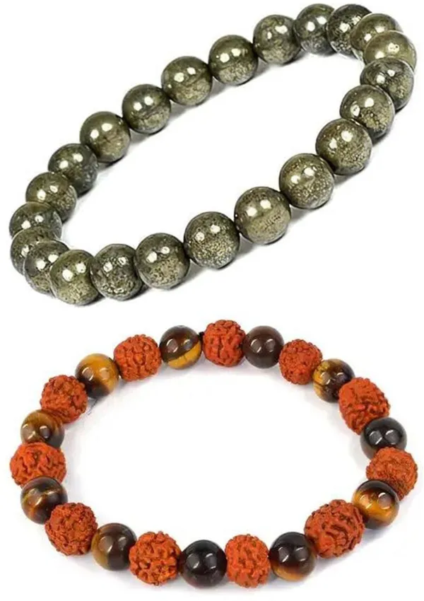 Multiagate_Stone,_Crystal,_Tiger's_Eye,_Rudraksha_Bracelet_Set_(Pack_of_2)
