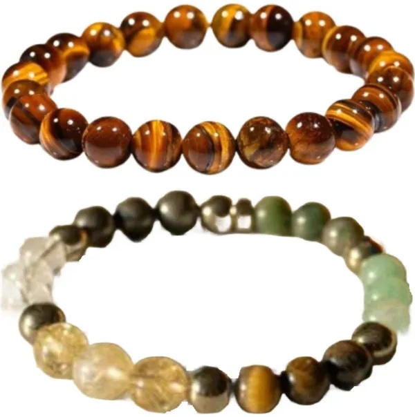 Multiagate_Pyrite,_Stone,_Green_Aventurine,_Amethyst,_Crystal,_Tiger's_Eye,_Citrine,_Green_Jade_Bracelet_Set_(Pack_of_2)