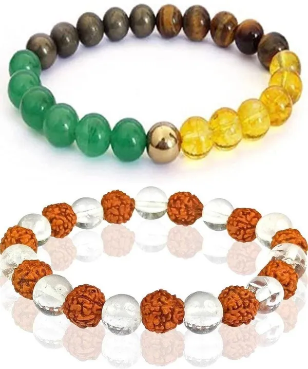 Multiagate_Crystal,_Rudraksha,_Clear_Quartz_Bracelet_Set_(Pack_of_2)