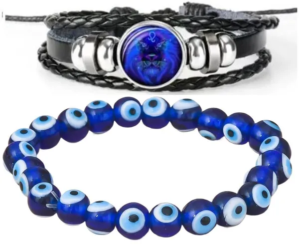 Multiagate_Evil_Eye,_Leather_Bracelet_Set_(Pack_of_2)