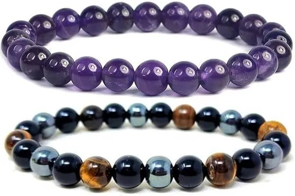 Multiagate_Stone,_Amethyst,_Crystal,_Tiger's_Eye,_Black_Obsidian_Bracelet_Set_(Pack_of_2)
