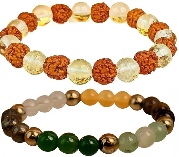 Multiagate_Stone,_Crystal,_Rudraksha,_Clear_Quartz_Bracelet_Set_(Pack_of_2)
