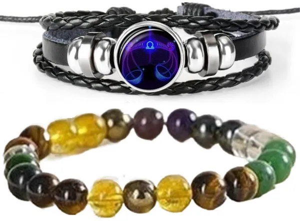 Multiagate_Pyrite,_Hematite,_Green_Aventurine,_Amethyst,_Tiger's_Eye,_Citrine,_Leather_Bracelet_Set_(Pack_of_2)