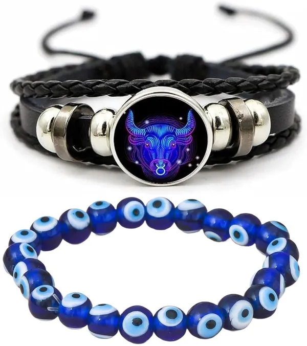 Multiagate_Evil_Eye,_Leather_Bracelet_Set_(Pack_of_2)