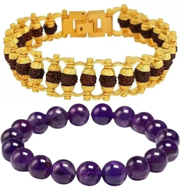 Multiagate_Amethyst,_Rudraksha_Bracelet_Set_(Pack_of_2)
