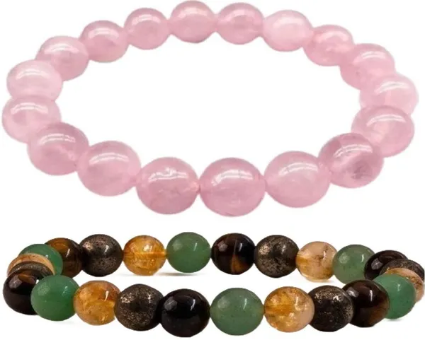 Multiagate_Stone,_Rose_Quartz_Bracelet_Set_(Pack_of_2)
