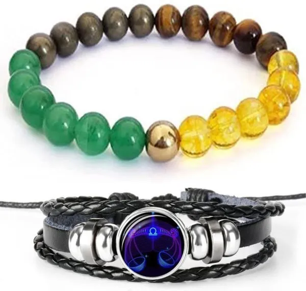 Multiagate_Crystal,_Leather_Bracelet_Set_(Pack_of_2)