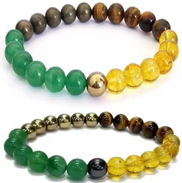 Multiagate_Stone,_Green_Aventurine,_Crystal,_Golden_Pyrite,_Tiger's_Eye,_Citrine_Bracelet_Set_(Pack_of_2)