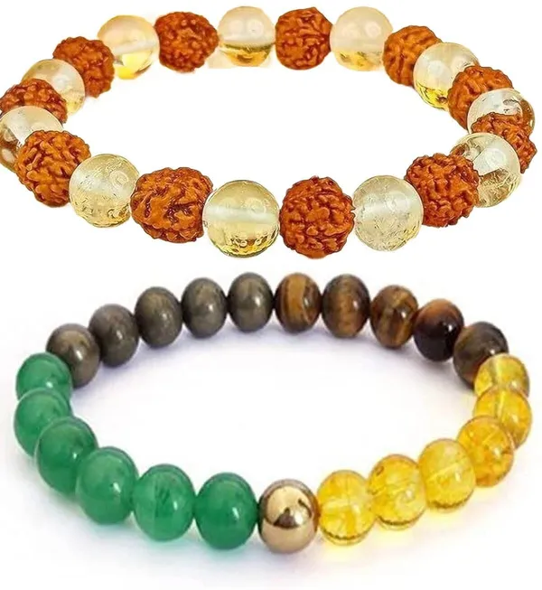 Multiagate_Crystal,_Rudraksha,_Clear_Quartz_Bracelet_Set_(Pack_of_2)