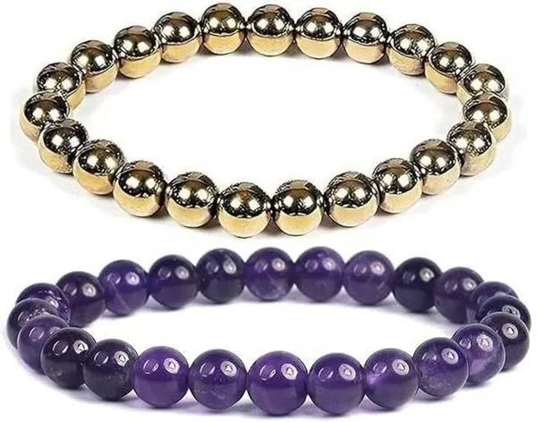 Multiagate_Stone,_Amethyst_Bracelet_Set_(Pack_of_2)