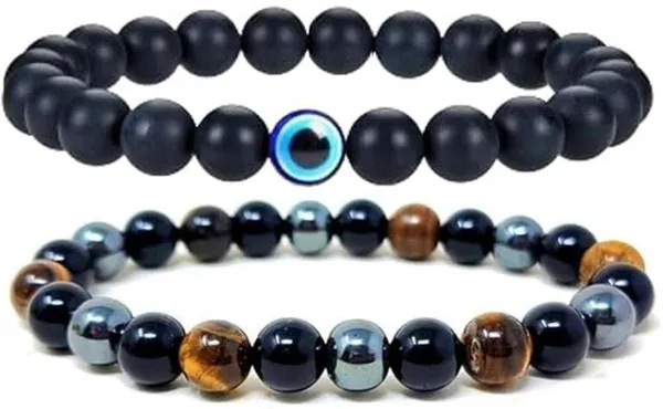 Multiagate_Stone,_Crystal,_Tiger's_Eye,_Black_Obsidian_Bracelet_Set_(Pack_of_2)