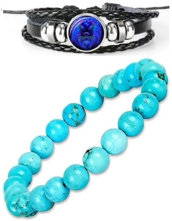 Multiagate_Crystal,_Leather_Bracelet_Set_(Pack_of_2)