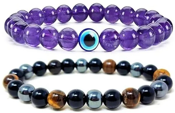 Multiagate_Stone,_Crystal,_Tiger's_Eye,_Black_Obsidian_Bracelet_Set_(Pack_of_2)