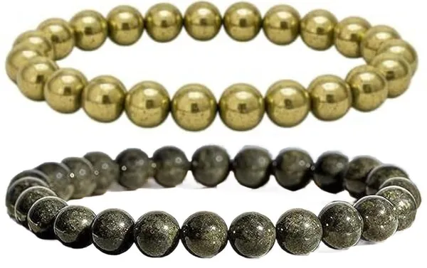 Multiagate_Pyrite,_Stone,_Golden_Pyrite_Bracelet_Set_(Pack_of_2)