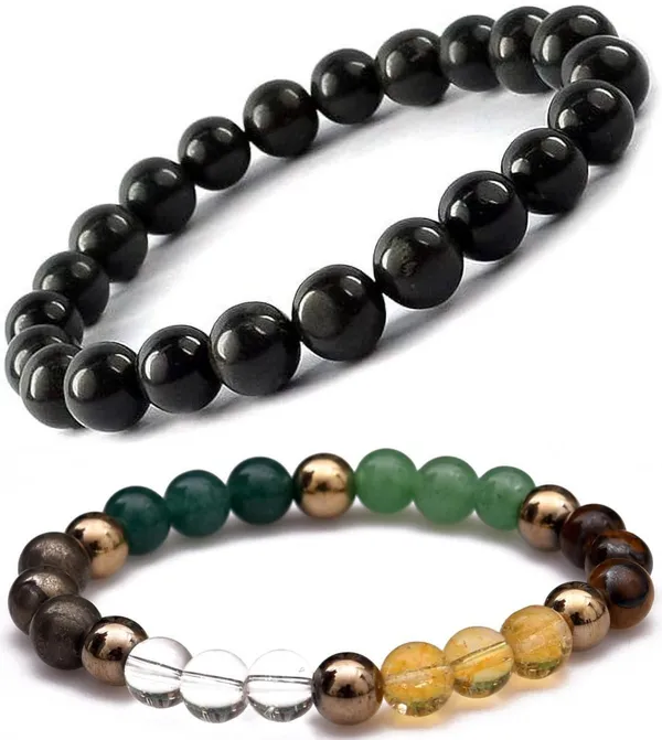 Multiagate_Pyrite,_Green_Aventurine,_Crystal,_Tiger's_Eye,_Citrine_Bracelet_Set_(Pack_of_2)