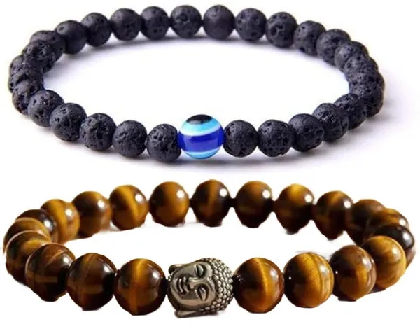 Multiagate_Stone,_Crystal,_Tiger's_Eye,_Lava,_Black_Obsidian_Bracelet_Set_(Pack_of_2)