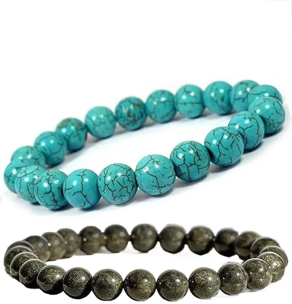 Multiagate_Pyrite,_Stone,_Crystal,_Turquoise_Bracelet_Set_(Pack_of_2)