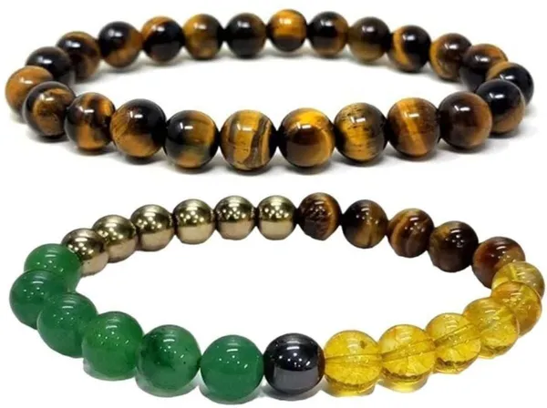 Multiagate_Stone,_Crystal,_Tiger's_Eye_Bracelet_Set_(Pack_of_2)