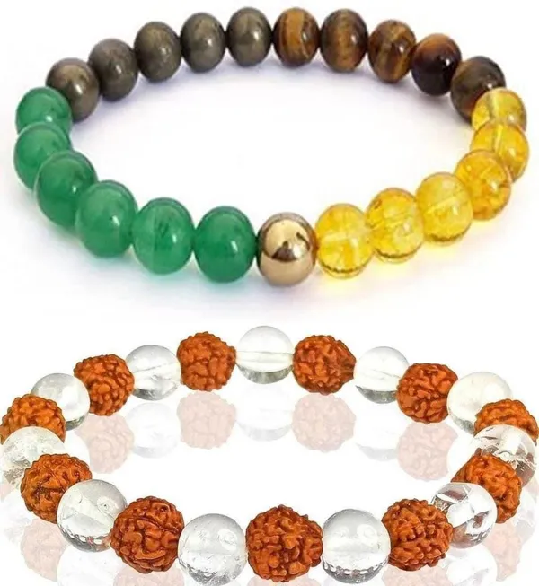 Multiagate_Crystal,_Rudraksha,_Clear_Quartz_Bracelet_Set_(Pack_of_2)