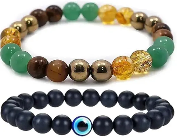 Multiagate_Pyrite,_Green_Aventurine,_Citrine_+_Golden,_Golden_Pyrite,_Crystal,_Tiger's_Eye_Bracelet_Set_(Pack_of_2)