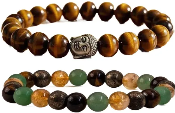 Multiagate_Stone,_Tiger's_Eye_Bracelet_Set_(Pack_of_2)