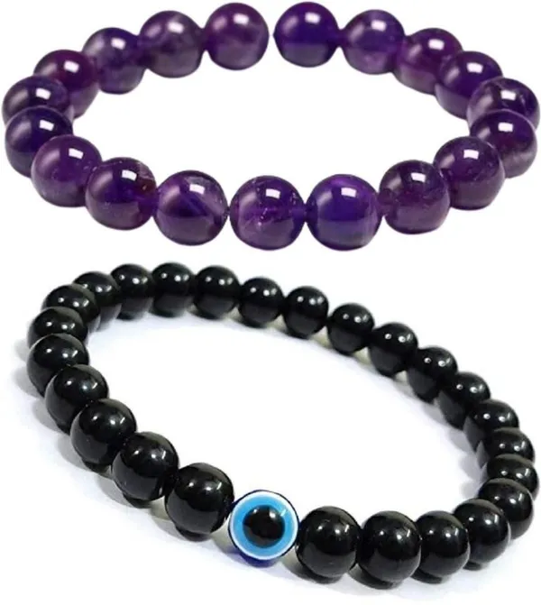 Multiagate_Amethyst,_Evil_Eye_Bracelet_Set_(Pack_of_2)