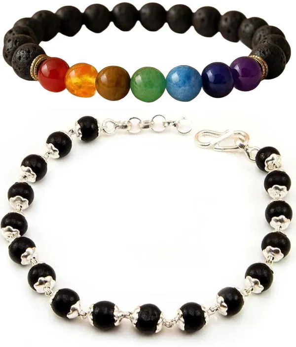 Multiagate_Pyrite,_Stone,_Wood,_Green_Aventurine,_Amethyst,_Tiger's_Eye,_Lava,_7_Chakra,_Alloy,_Green_Jade_Bracelet_Set_(Pack_of_2)