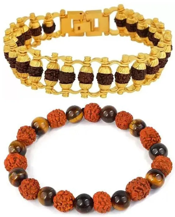 Multiagate_Stone,_Crystal,_Tiger's_Eye,_Rudraksha_Bracelet_Set_(Pack_of_2)