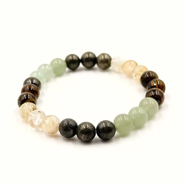 Agatesaura_Pyrite,_Green_Aventurine,_Crystal,_Tiger's_Eye,_Citrine_Beads,_Agate,_Crystal,_Jade,_Quartz_Bracelet_()