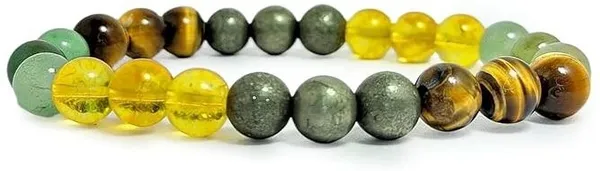 Agatesaura_Pyrite,_Green_Aventurine,_Crystal,_Tiger's_Eye,_Citrine_Beads,_Agate,_Crystal,_Jade,_Quartz_Bracelet_()