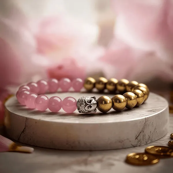 Multiagate_Rose_Quartz,_Crystal,_Golden_Pyrite_Beads,_Agate,_Crystal,_Jade,_Quartz_Bracelet_()