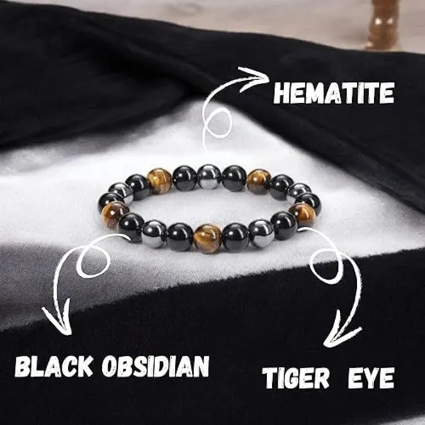Multiagate_Stone,_Tiger's_Eye,_Black_Obsidian_Beads,_Crystal_Charm_Bracelet_()