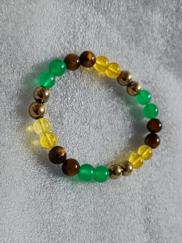 Multiagate_Pyrite,_Stone,_Citrine_+_Golden,_Tiger's_Eye,_Green_Jade_Crystal_Bracelet_()
