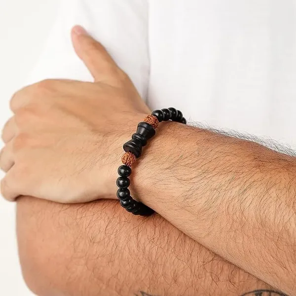 Multiagate_Wood,_Rudraksha_Beads_Bracelet_()