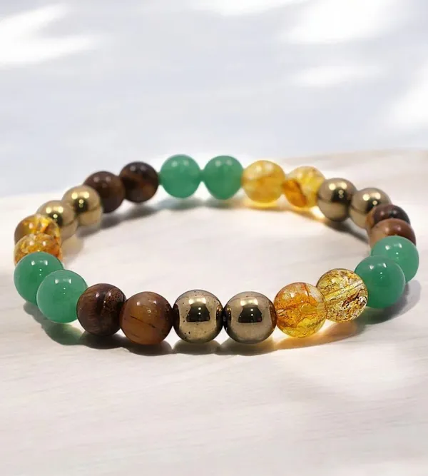 Multiagate_Green_Aventurine,_Golden_Pyrite,_Crystal,_Tiger's_Eye,_Citrine,_Clear_Quartz,_Green_Jade_Beads_Bracelet_()