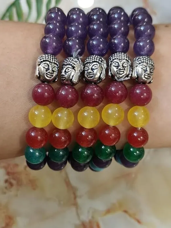 Multiagate_Stone,_Amethyst,_7_Chakra_Beads,_Crystal_Charm_Bracelet_()