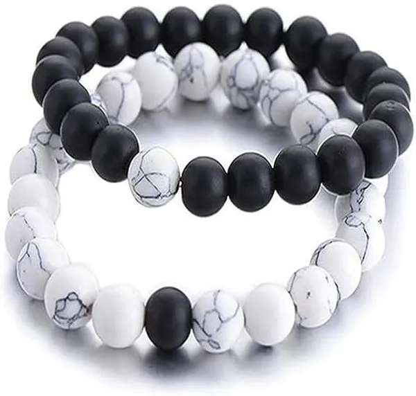 Multiagate_Howlite,_Crystal_Beads_Charm_Bracelet_(Pack_of_2)