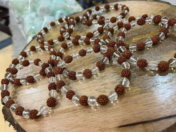 Multiagate_Stone,_Rudraksha,_Clear_Quartz_Crystal_Bracelet_()