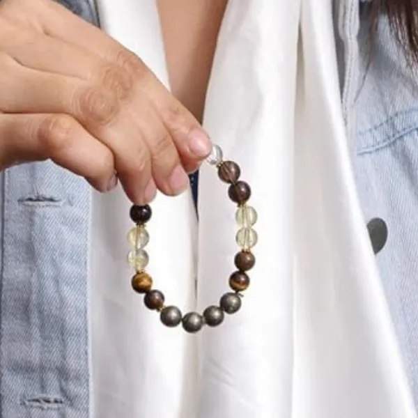 Multiagate_Pyrite,_Stone,_Tiger's_Eye,_Clear_Quartz_Beads,_Crystal_Bracelet_()