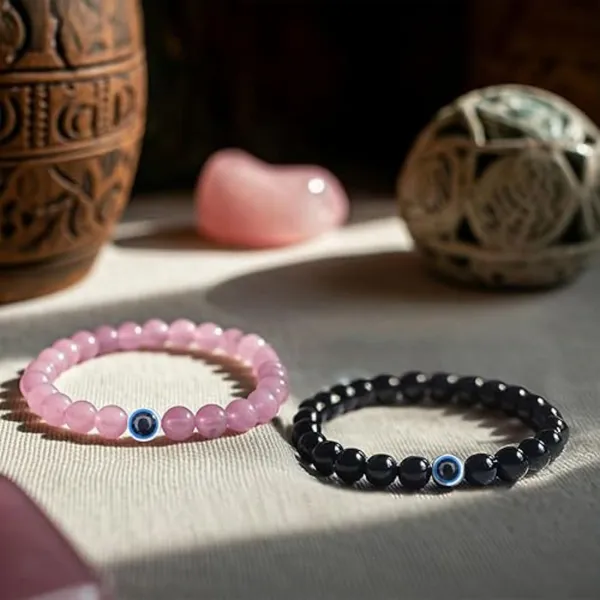 Multiagate_Stone,_Rose_Quartz,_Evil_Eye,_Black_Obsidian_Beads,_Crystal_Charm_Bracelet_()