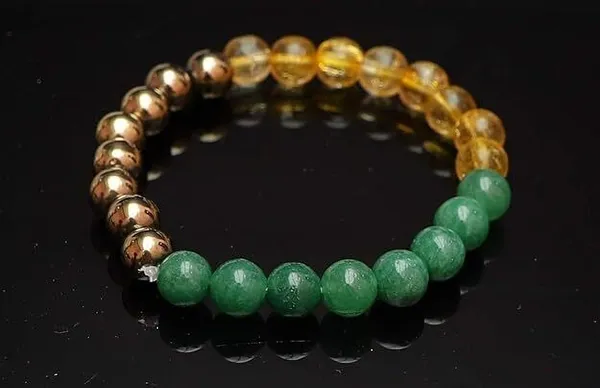 Multiagate_Pyrite,_Citrine_+_Golden_Beads,_Crystal_Charm_Bracelet_()