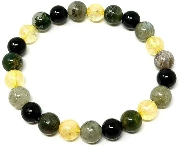 Multiagate_Citrine_+_Golden,_Crystal_Beads_Charm_Bracelet_()