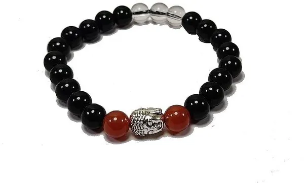 Multiagate_Stone,_Clear_Quartz,_Black_Obsidian_Beads,_Crystal_Charm_Bracelet_()