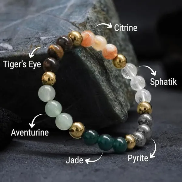 Multiagate_Pyrite,_Green_Aventurine,_Citrine_+_Golden,_Tiger's_Eye,_Citrine,_7_Chakra,_Clear_Quartz_Beads,_Agate,_Crystal_Bracelet_()