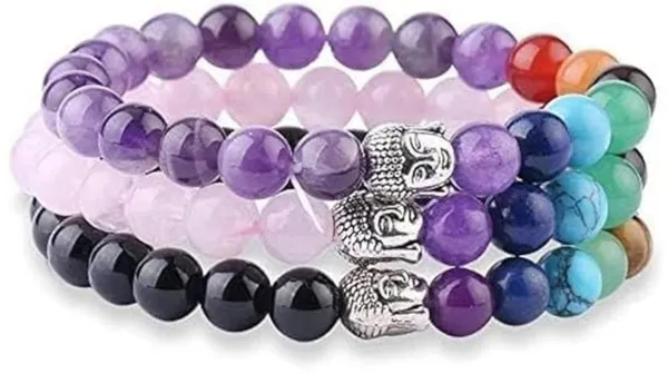 Multiagate_Stone,_Rose_Quartz,_Amethyst,_7_Chakra_Beads,_Crystal_Charm_Bracelet_()