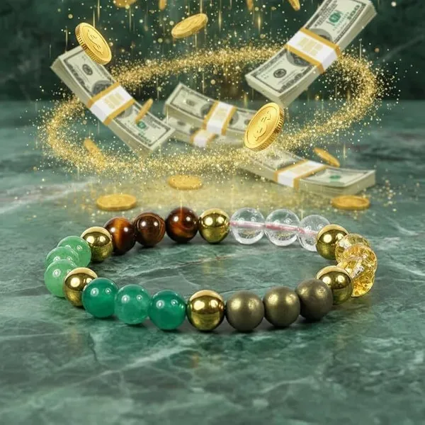 Multiagate_Pyrite,_Green_Aventurine,_Citrine_+_Golden,_Tiger's_Eye,_Citrine,_7_Chakra,_Clear_Quartz_Beads,_Agate,_Crystal_Bracelet_()