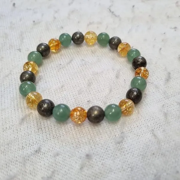 Multiagate_Pyrite,_Stone,_Green_Aventurine,_Tiger's_Eye,_Citrine_Beads,_Crystal_Charm_Bracelet_()