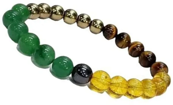 Multiagate_Pyrite,_Crystal,_Tiger's_Eye_Beads_Charm_Bracelet_()
