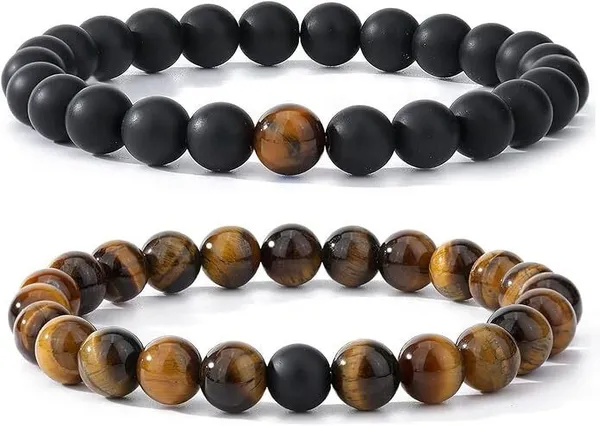 Multiagate_Stone,_Tiger's_Eye_Beads,_Crystal_Bracelet_()